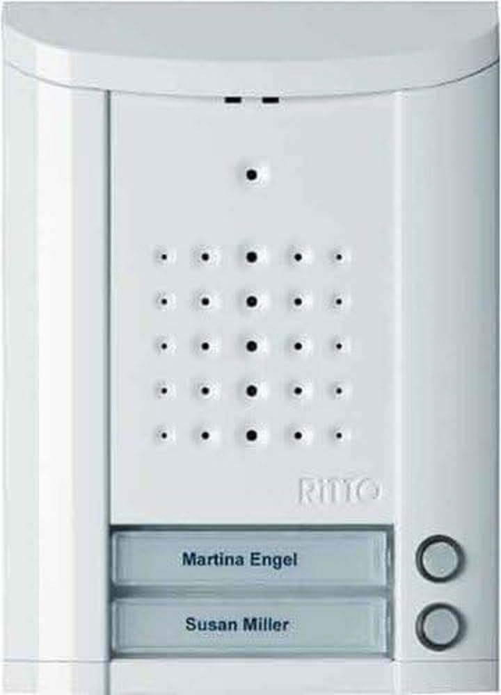 Ritto Entravox Türstation Audio für 2 Familienhaus - Beleuchtete Klingeltaste und Namensschild - van