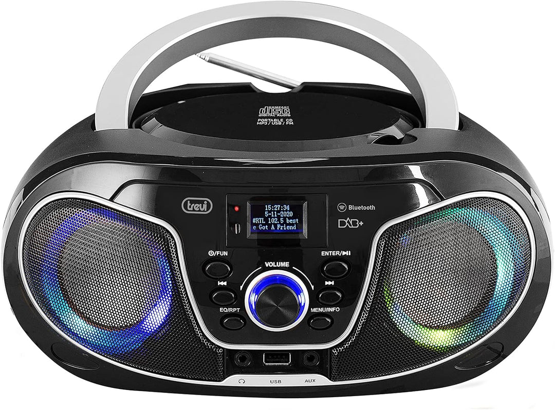 Trevi CMP 588 DAB Tragbares Stereo mit DAB/DAB+ und FM mit RDS, Dot Matrix Display mit hoher Ablesba