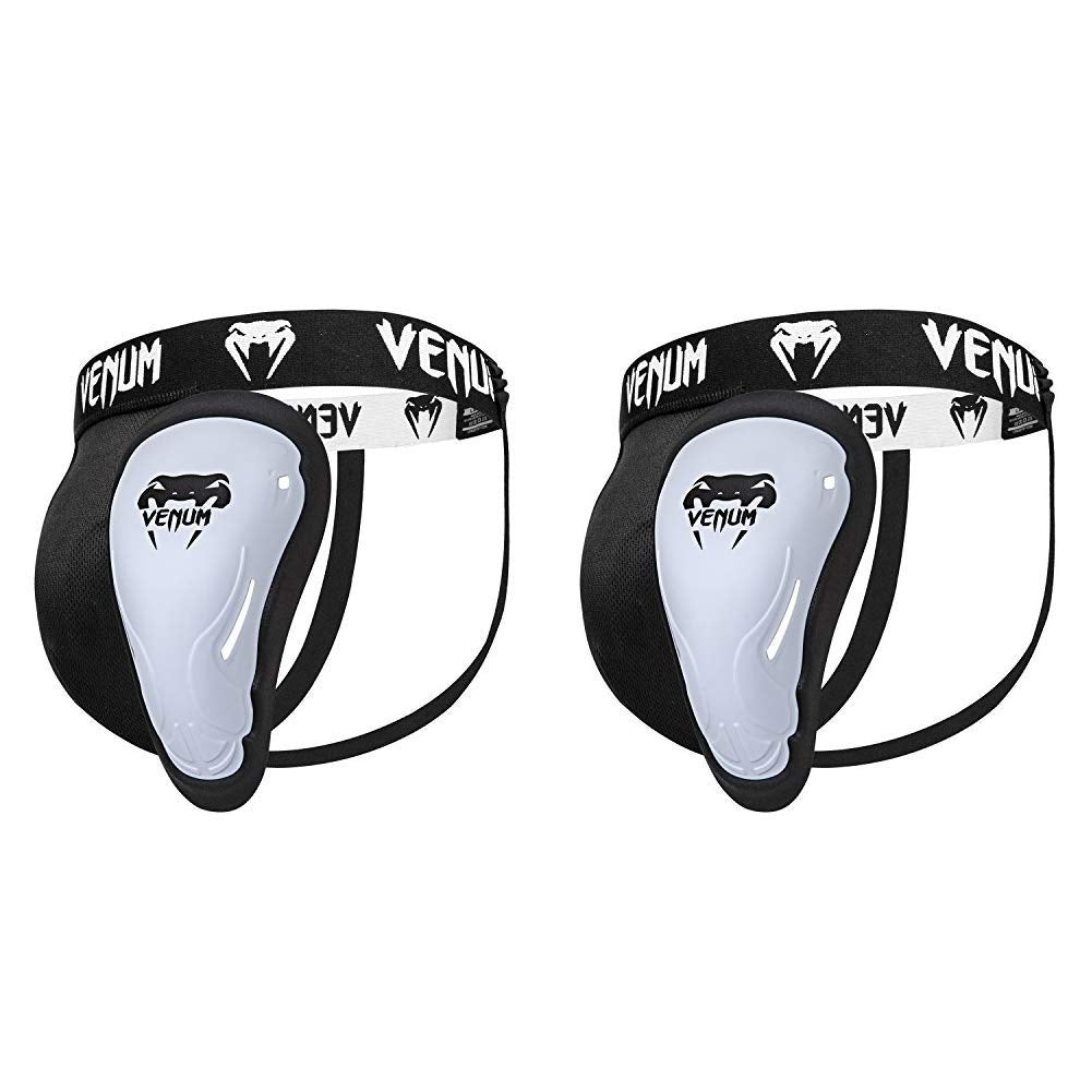 Venum Erwachsene Tiefschutz Challenger Schwarz/Weiss XL Tiefschutz + Tiefschutz, Schwarz/Weiss XL Ti