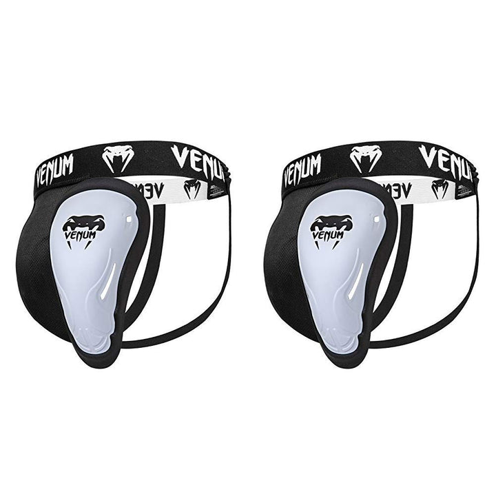 Venum Erwachsene Tiefschutz Challenger Schwarz/Weiss XL Tiefschutz + Tiefschutz, Schwarz/Weiss XL Ti