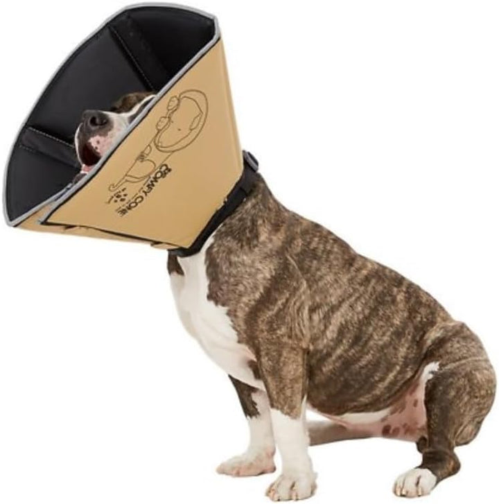 All Four Paws „The Comfy Cone“ Halskrause für Haustiere, Large Large hautfarben, Large hautfarben