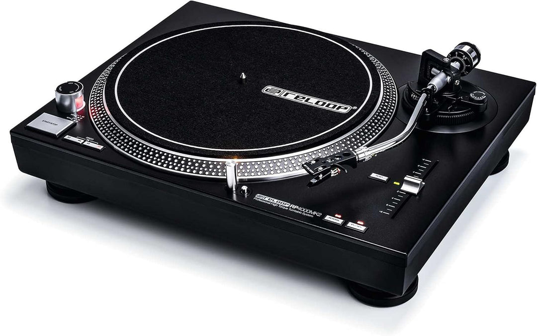 Reloop RP-4000 MK2 - DJ Plattenspieler mit starkem Torque Direktantrieb, Inkl. Plattenteller, OM Bla