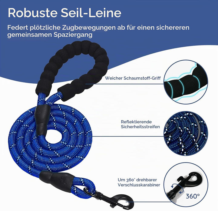 BELLA &amp; PAL Hundegeschirr Kleine Hunde mit Nylonseil Leine, Step-in Geschirr aus Air Mesh, Anti Zug