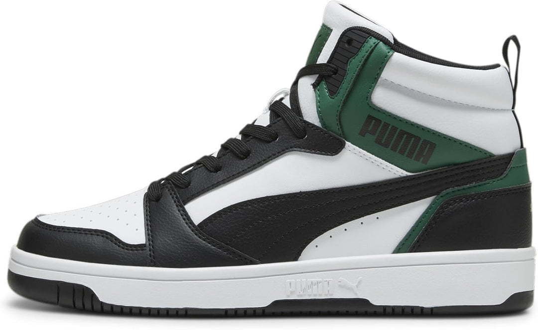 Puma Unisex Rebound V6Sneaker 44 EU Puma White Puma Black Vine, 44 EU Puma White Puma Black Vine