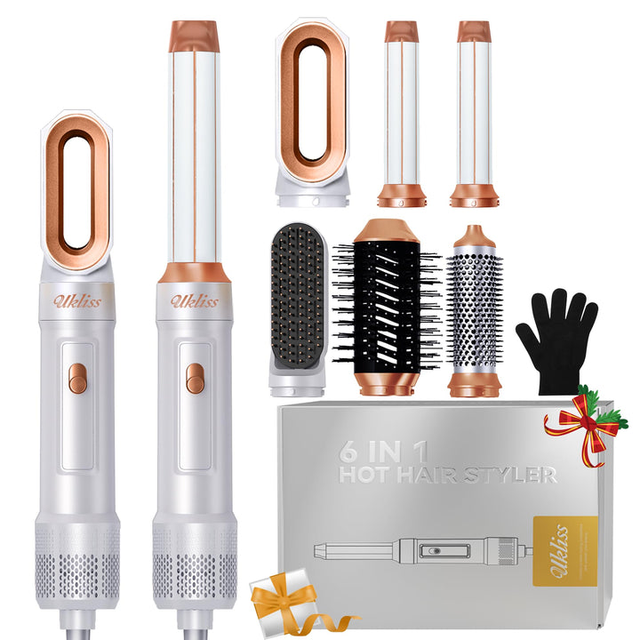 UKLISS Airstyler 6 in 1, Haarstyler & Haartrockner mit Automatisch Wrap Lockenstab, Hair Dryer, Ther