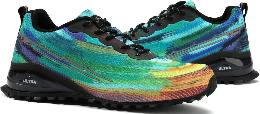 Kricely Traillaufschuhe Herren Leicht Atmungsaktiv Wanderstiefel rutschfest Laufschuhe Outdoor Fitne