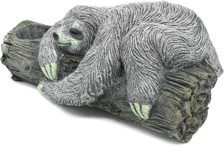 DARO DEKO Tier Figur in Stein-Optik (Faultier liegend bepflanzbar 49 x 22cm), Faultier Liegend Bepfl