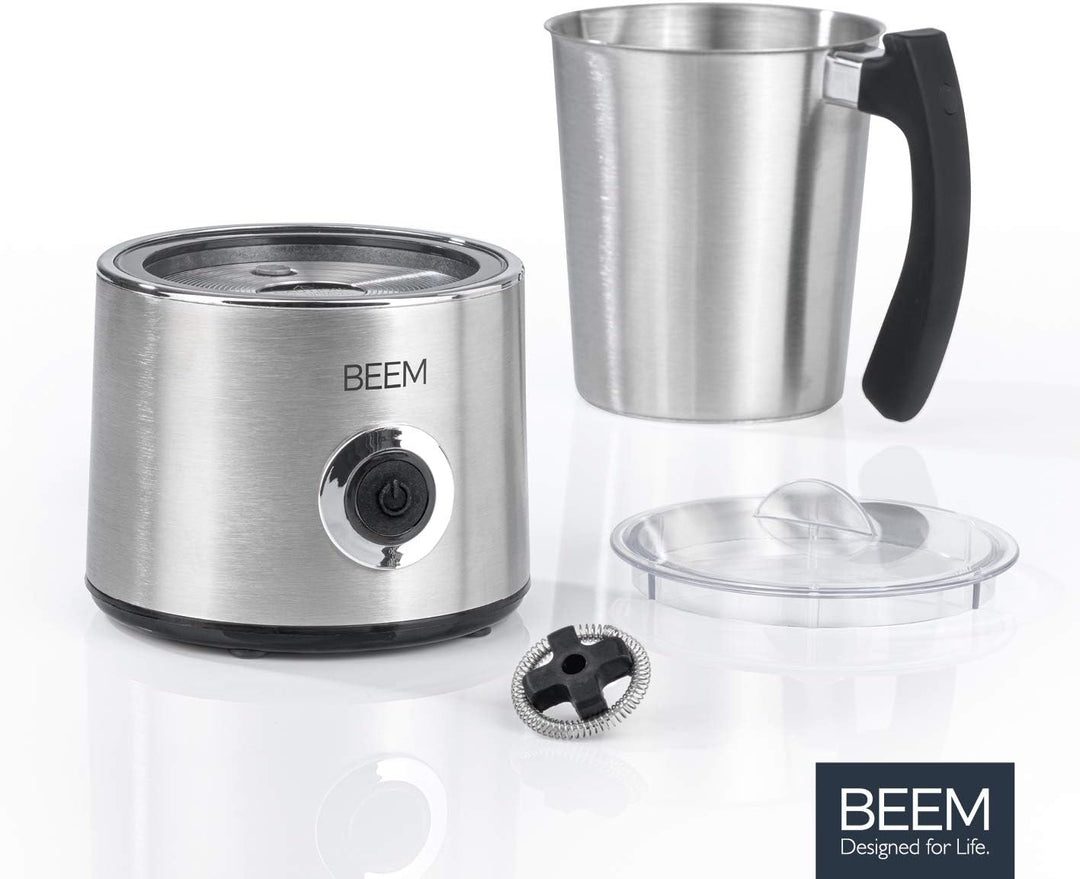 BEEM MILK-SWIRL Milchaufschäumer - 200 ml | elektrischer Milchaufschäumer mit 3 Programmen für optim