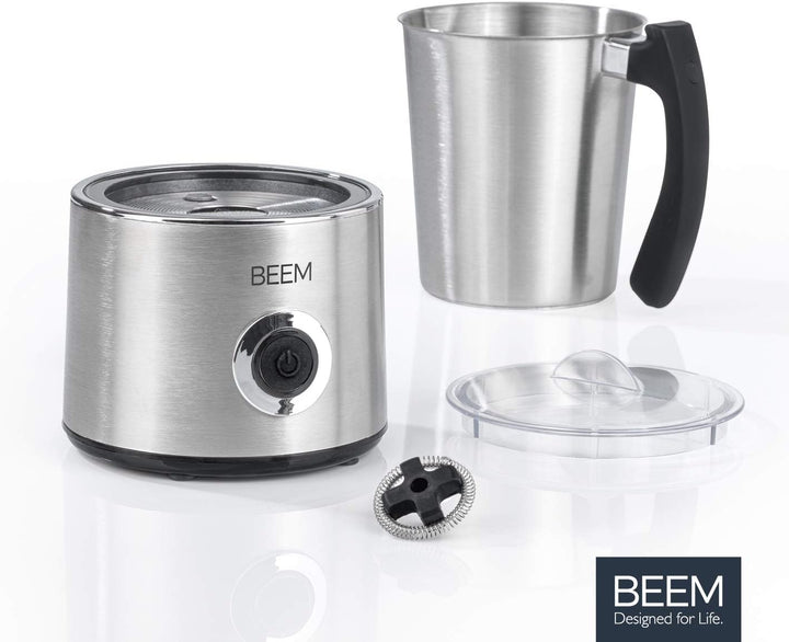 BEEM MILK-SWIRL Milchaufschäumer - 200 ml | elektrischer Milchaufschäumer mit 3 Programmen für optim