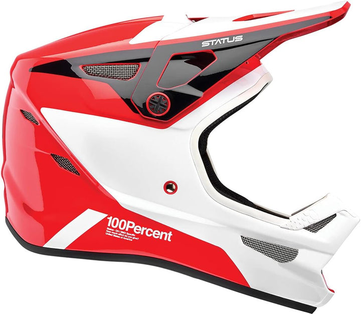 100% Status DH/BMX Helm rot/weiss XXL | 63-64cm, XXL | 63-64cm