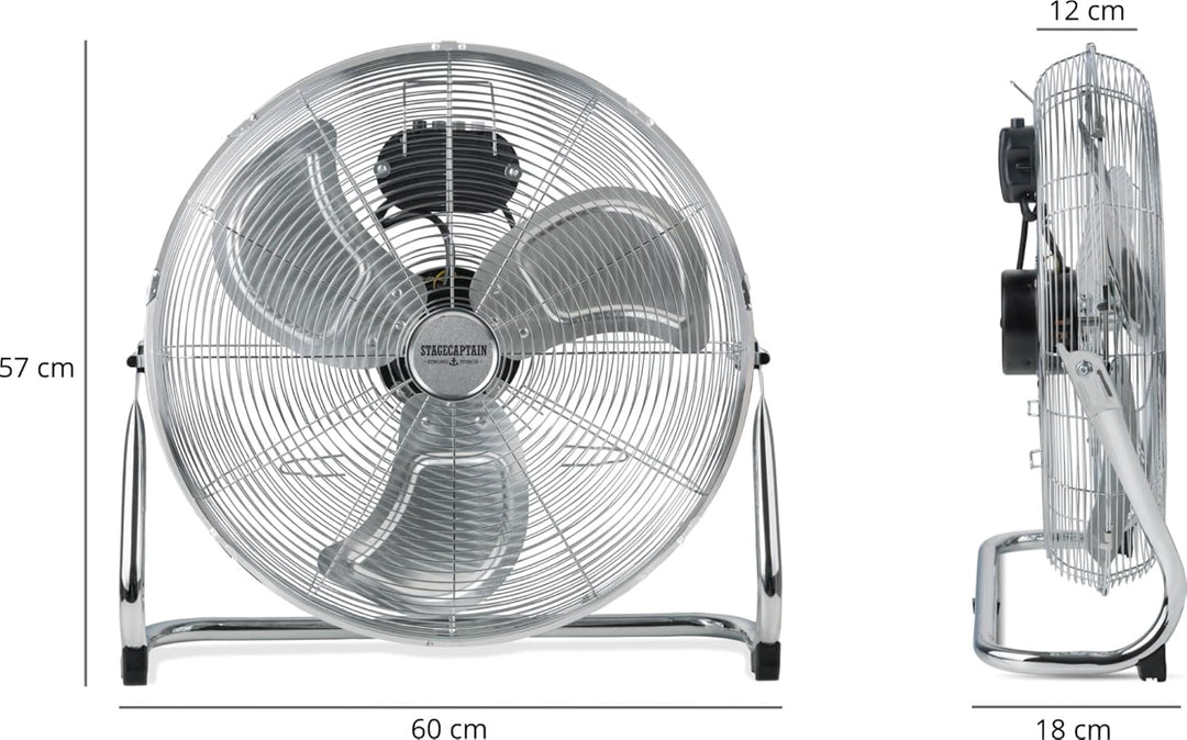Stagecaptain FV-200 MkII 20" Bodenventilator 6x Set - 20" (51 cm) grosse Windmaschine - 3 Gebläsestu