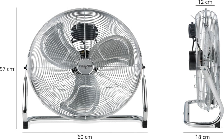 Stagecaptain FV-200 MkII 20" Bodenventilator 6x Set - 20" (51 cm) grosse Windmaschine - 3 Gebläsestu