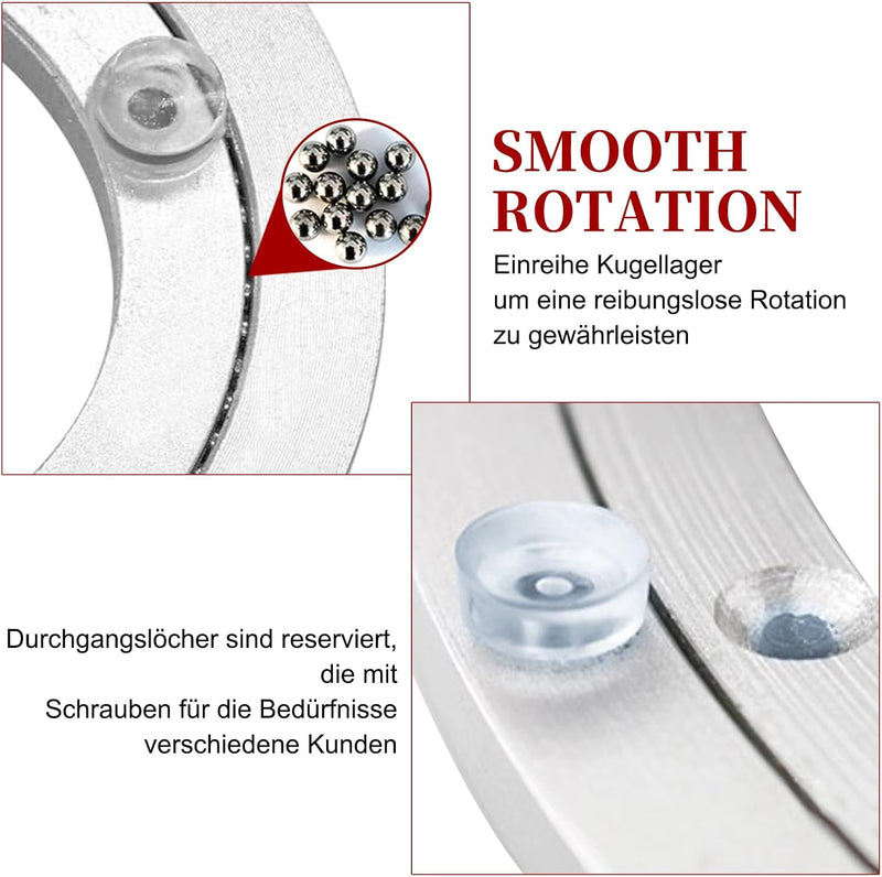 Drehtellerlager aus Aluminiumlegierung Hochleistungslagertisch Drehteller Hardware Runder Drehteller