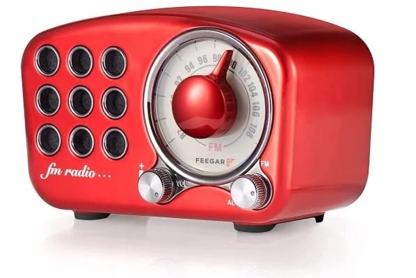 Radio Feegar Retro Bluetooth Lautsprecher,Vintage FM Radio mit altmodischem klassischem Stil,Starke