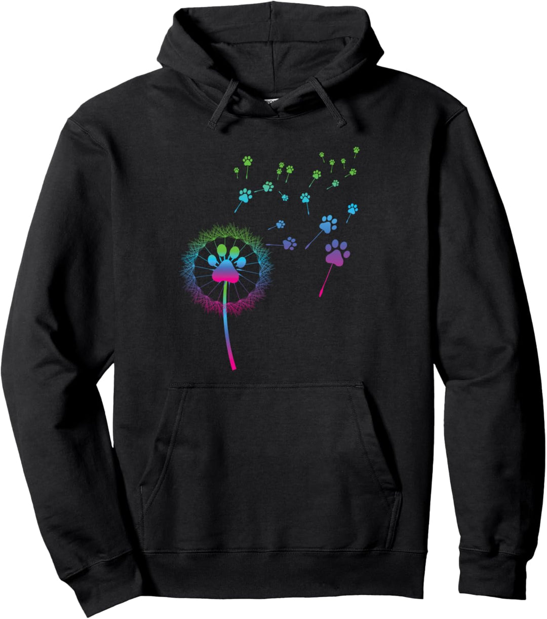 Hunde Motive für Hunde Mamas - Blumen aus Hundepfoten Pullover Hoodie