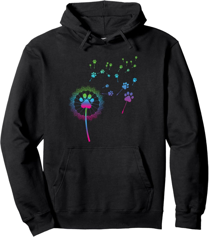 Hunde Motive für Hunde Mamas - Blumen aus Hundepfoten Pullover Hoodie