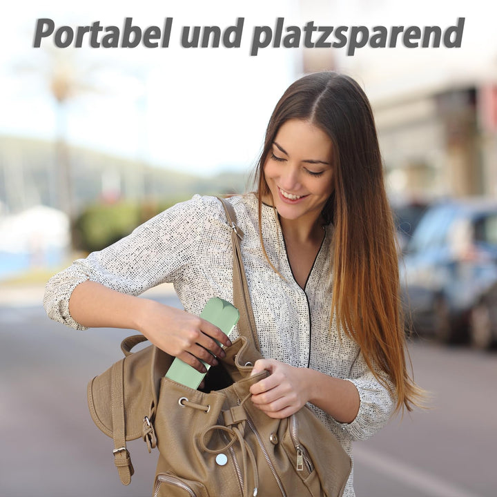 Faltbare Reisebügel 4er-Set – Leichte ABS-Kleiderbügel mit integrierten Clips, kompakt 19 cm gefalte