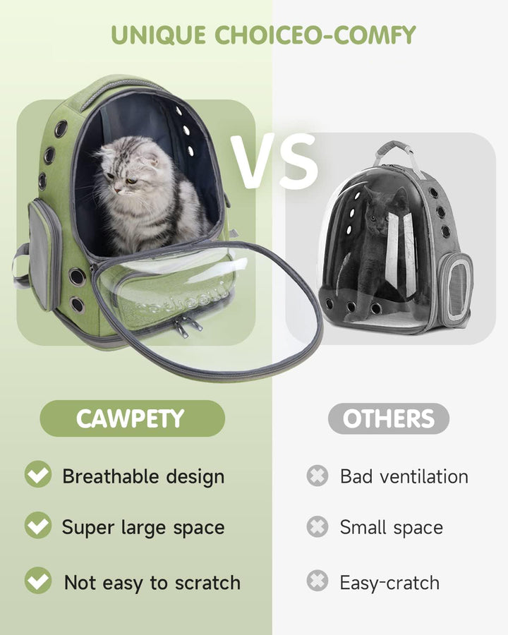 PETCUTE Haustier Rucksack,Tragbar Raumkapsel Hunde Katzen Rucksack mit Herausnehmbarer Matte,Atmungs