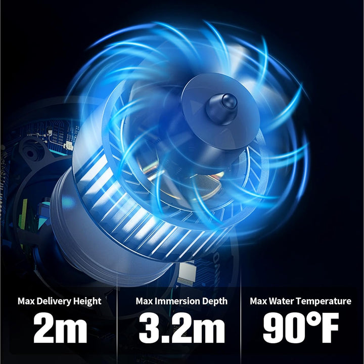 Wasserpumpe für Einhell 18V Li-Ionen-Akku, Tauchpumpe mit 100W Leistung Bürstenloser Motor, für Gart