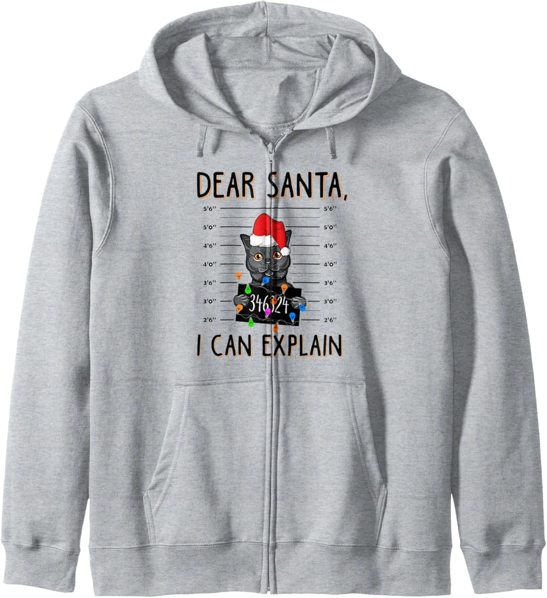Dear Santa I Can Explain Funny Cat Ugly Christmas Kapuzenjacke