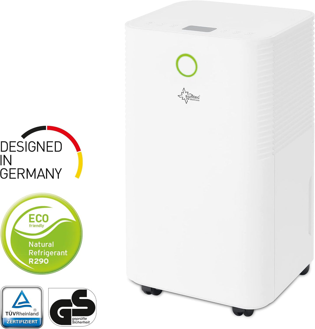 SUNTEC DryFix 12 EQ Luftentfeuchter – Für Räume bis 34 m2 bzw. 80 m3 – Raumentfeuchter mit 12 l/Tag