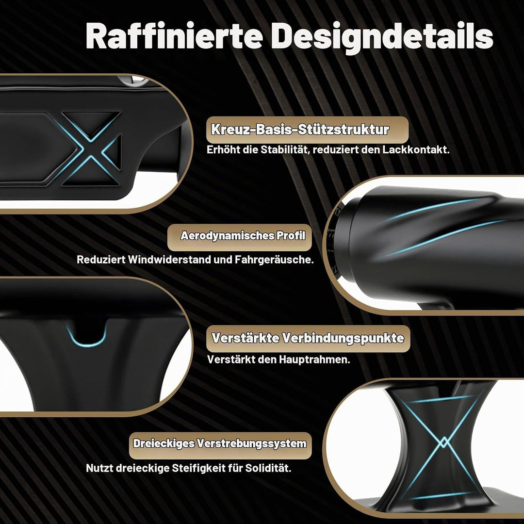 Cyleto Fahrrad Gabelhalterung aus Aluminiumlegierung für Auto Dachträger, mit Schnellspanner &amp; Steck