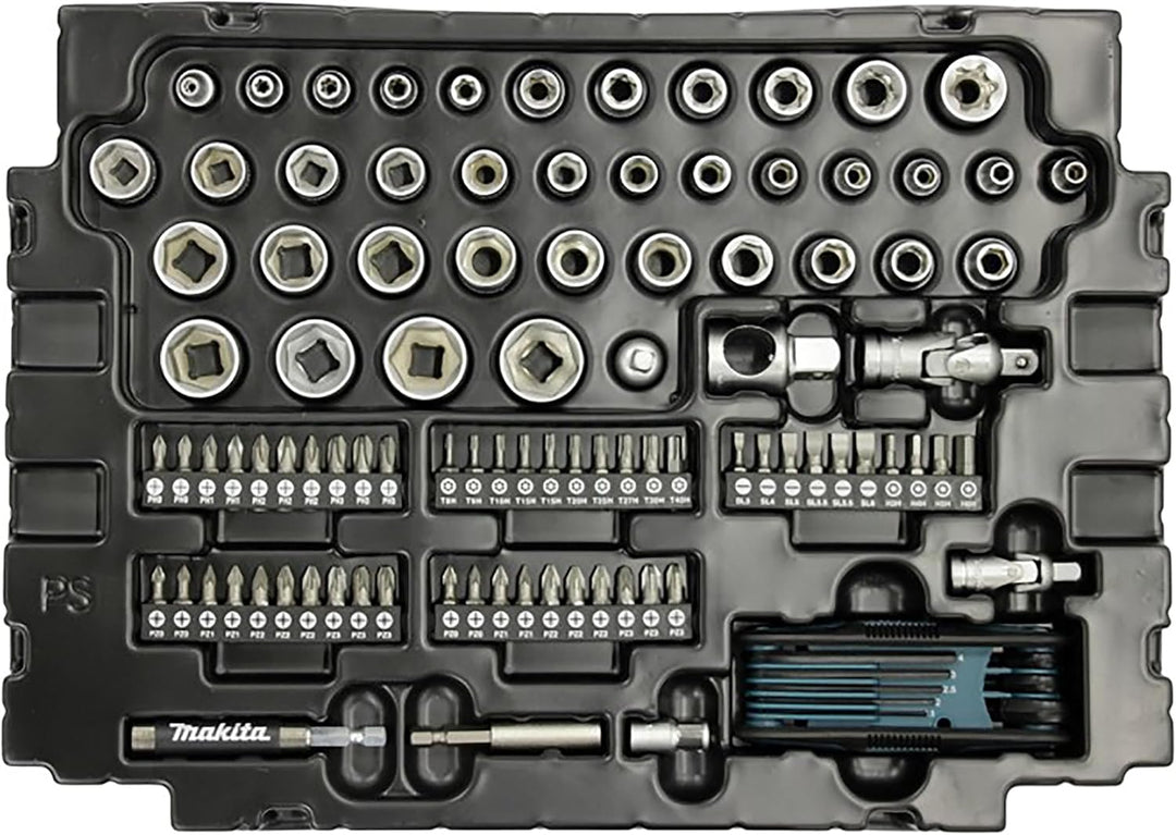 Makita E-08713 Universal Werkzeugset Im Koffer 120teilig Einzelbett, Einzelbett