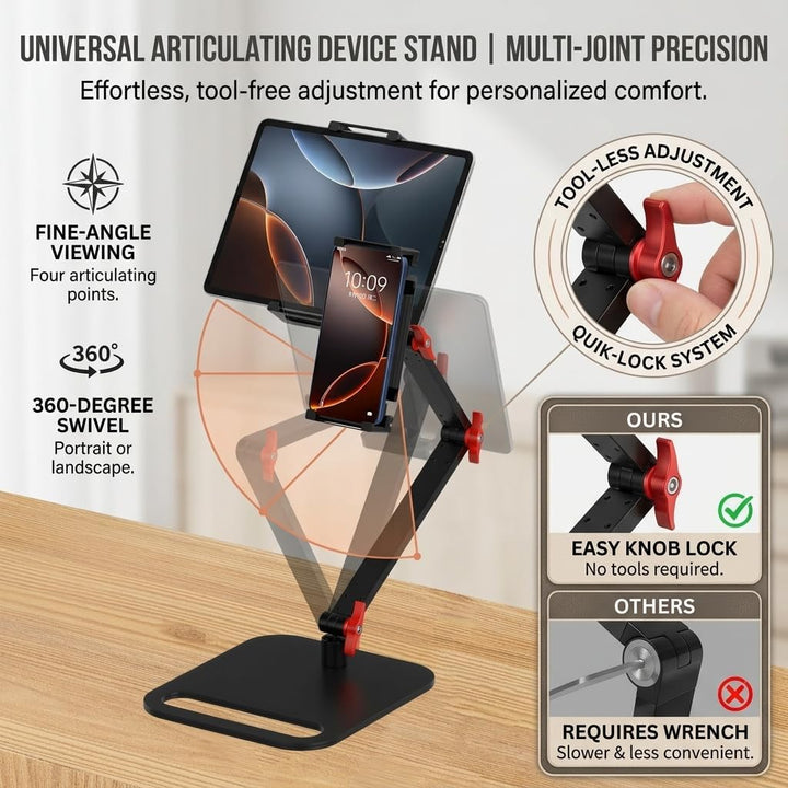 Height Adjustable Portable Monitor Stand, Upgrade Knob Adjustment Portable Monitor Holder for 15.6 1