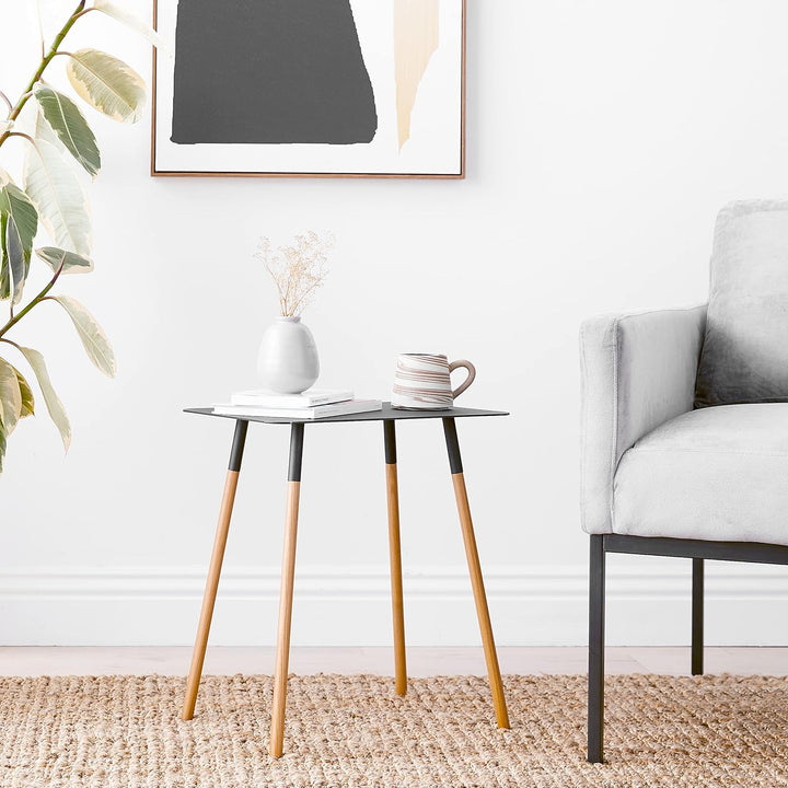 Side Table square - Plain - black Schwarz, Schwarz