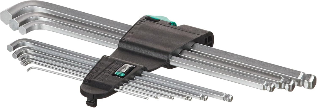 Wera 950 PKLS/9 SM SB Winkelschlüsselsatz, metrisch, gestellverchromt, 9-teilig, 05073594001