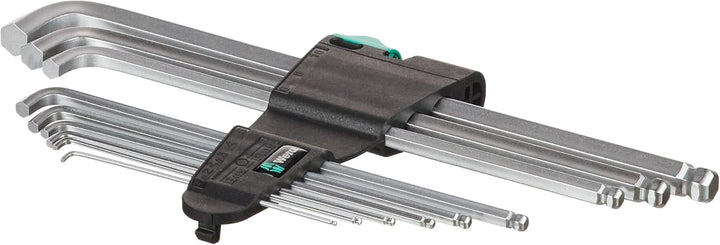 Wera 950 PKLS/9 SM SB Winkelschlüsselsatz, metrisch, gestellverchromt, 9-teilig, 05073594001