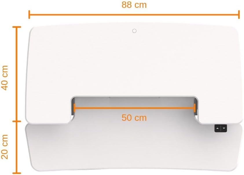 UPdesk Cross - Höhe 12-50,5 cm - Breite 41,5 x 88 cm - Schreibtisch Erhöhung - Höhenverstellbar - El