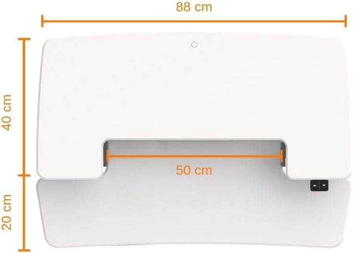 UPdesk Cross - Höhe 12-50,5 cm - Breite 41,5 x 88 cm - Schreibtisch Erhöhung - Höhenverstellbar - El