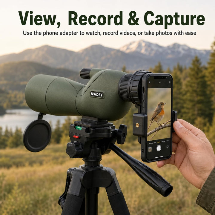 25-75X60 Spektiv mit 51 Zoll Stativ Spektiv für Zielschiessen Jagd Vogelbeobachtung Low Light Vision