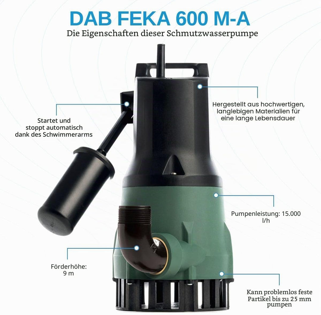 DAB FEKA 600 MA 0,70 HP Abwasserpumpe mit Feststoffen