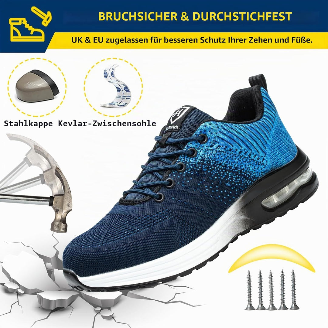Baofular Arbeitsschuhe Herren Sicherheitsschuhe Damen Leicht Sportlich Stahlkappenschuhe rutschfest