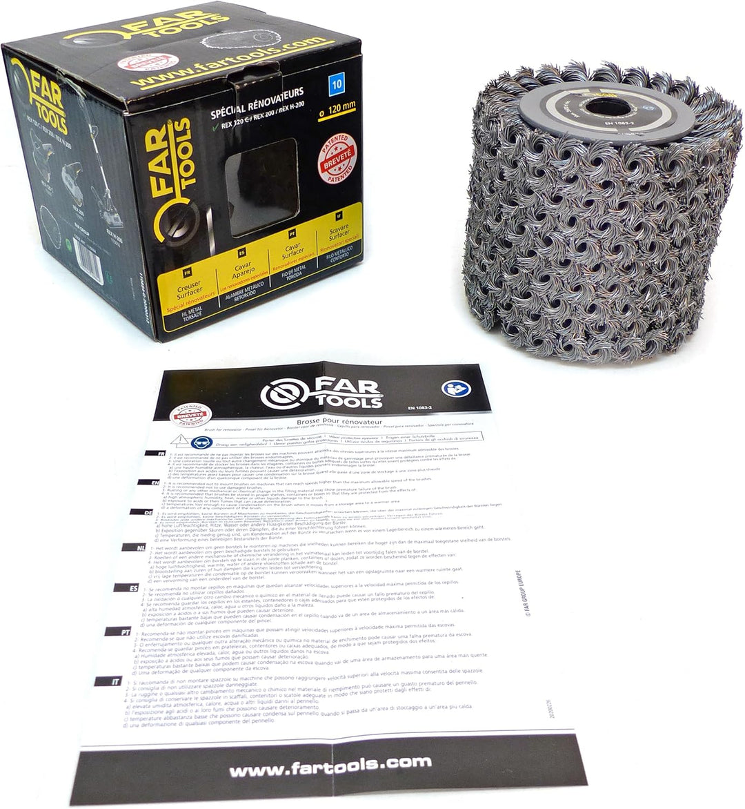 Fartools 110884 Bürste aus Metall, gedreht, für Erneuerung