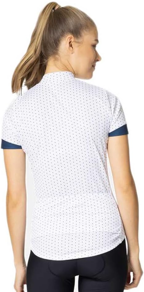 Odlo Damen Essentials_411961 Radtrikot mit Reissverschluss (1er Pack) M White - Blue Wing Teal, M Wh