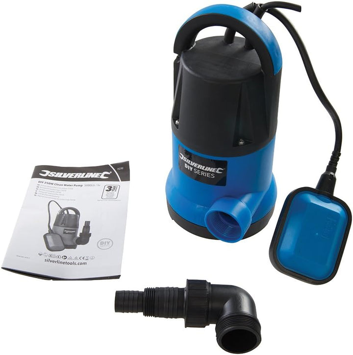 Silverline 752782 Reinwasser-Tauchpumpe, 250 W