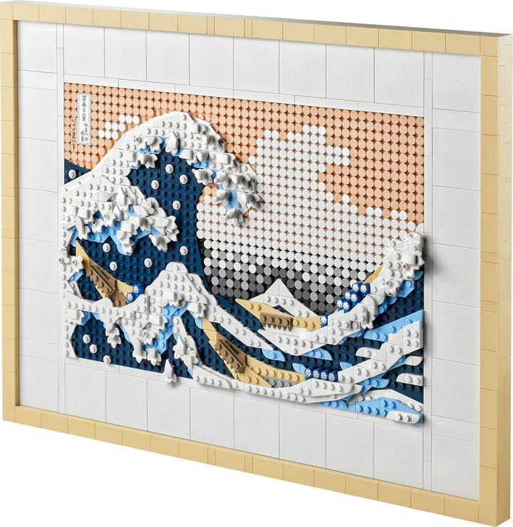 LEGO 31208 Art Hokusai – Grosse Welle, 3D Japanische Wanddeko, Bastelset, gerahmte Ozean-Leinwand, H