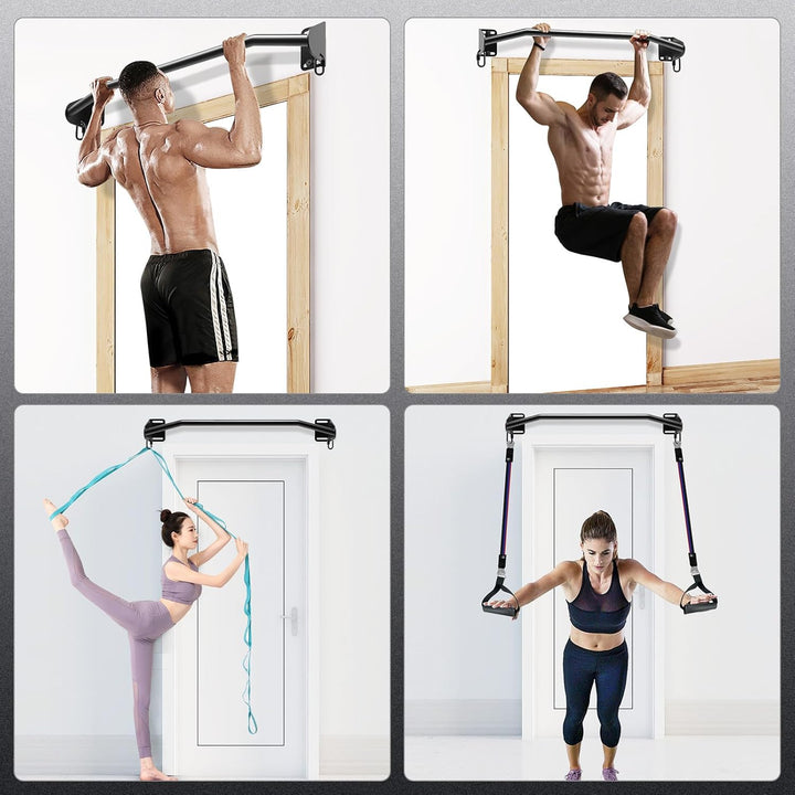 SELEWARE Klimmzugstange Türrahmen Klimzugststange Wand - Pull Up Bar Wandmontage Latzugstangen Home