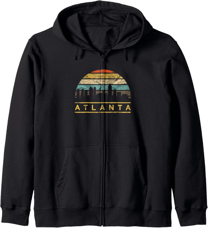 Atlanta Georgia Skyline Retro Vintage Novelty Travel Design Kapuzenjacke