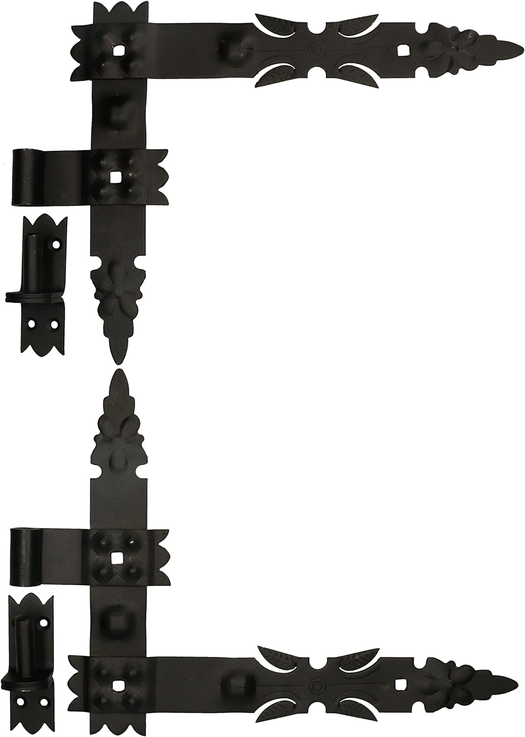 KOTARBAU® Winkelband Dekorativ Geschmiedet 400 x 460 x 50 mm Satz 2x Scharnier + 2x Kloben für Türen