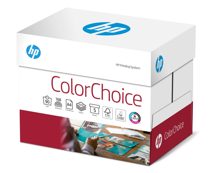 HP ColorChoice CHP750, Farblaserpapier ungestrichen , 90g/m², A4, Karton zu 5 X 500 Blatt, CHP750 A4