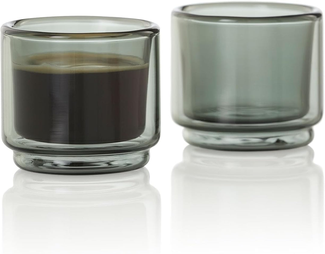 AdHoc Impact Espressotassen Set ohne Henkel 45 ml, doppelwandig