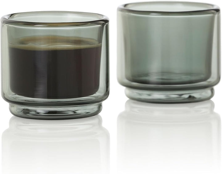 AdHoc Impact Espressotassen Set ohne Henkel 45 ml, doppelwandig