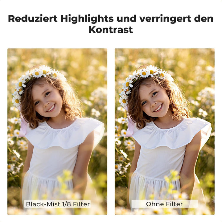 K&amp;F Concept Nano-D Serie Black-Mist 1/8 Filter 49mm Black Promist 1/8 Filter aus Optisches Glas mit