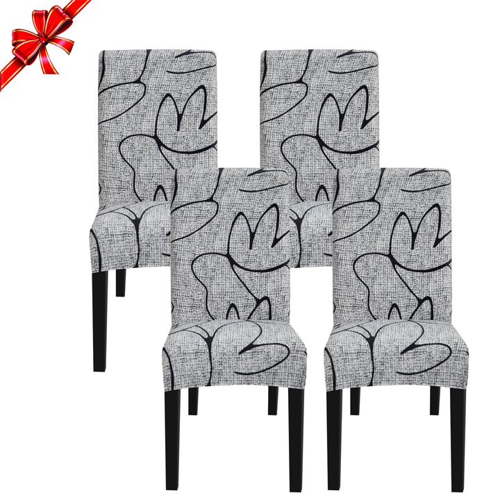 Jaotto Stuhlhussen 4 Stück Universal, Stuhlhusse Stretch 4er Set Moderne, Stuhlhussen Schwingstühle