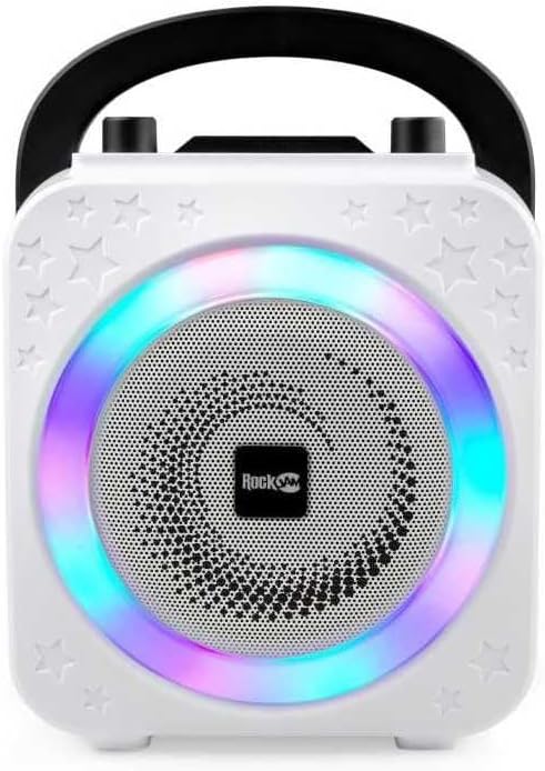 Rockjam 10-Watt-Wiederaufladbare Bluetooth-Karaoke-Maschine mit zwei Mikrofonen, Sprachauswirkungen