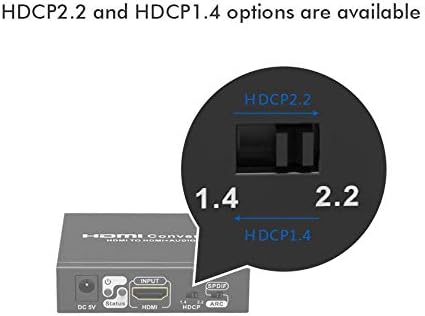 PremiumCord 4K Audio Extractor ARC, HDR, Ausgänge: Stereo-Buchse, SPDIF, Cinch, Video Auflösung 4K@6